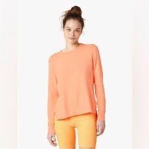 Beyond Yoga Just Chillin Long Sleeve Pullover Sunset Peach Size L NWT